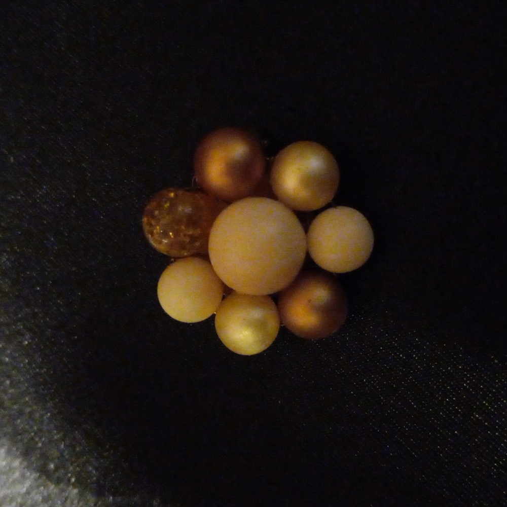 1940s vintage Cluster clip On earrings. Stamped Germany. Very nice condition